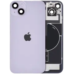 Apple iPhone 14 Plus Backcover Glass - With Flash Light Flex + Magsafe Magnets + Wireless Charging Flex - Purple OEM