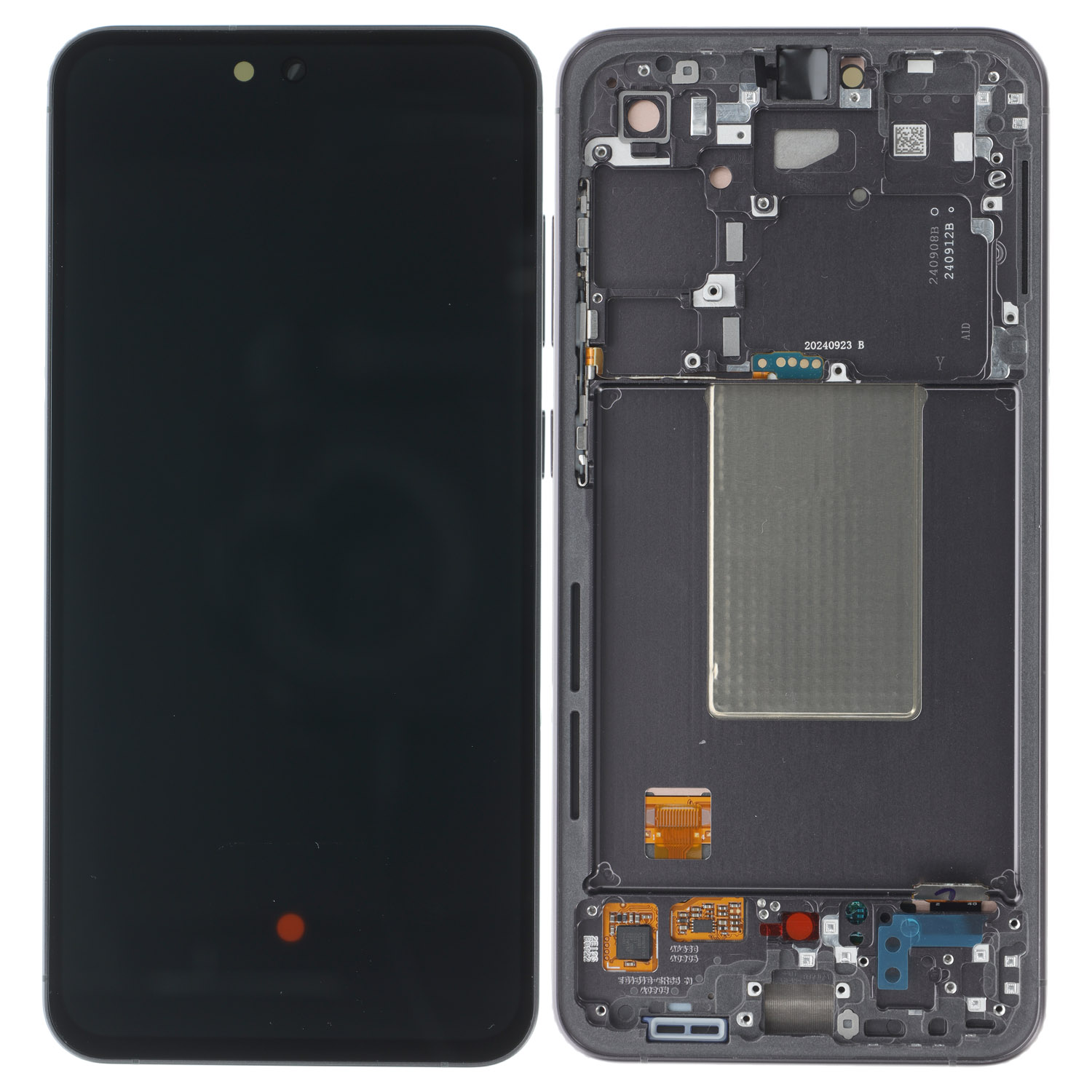 Samsung Galaxy S24 FE S721B Display And Digitizer With Frame Silver Service Pack