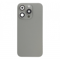 Apple iPhone 15 Pro Backcover Glass - With Camera Frame + Iron Plate + NFC Magnet - Natural OEM
