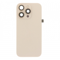 Apple iPhone 16 Pro Max Backcover Glass - With Flash Light Flex + Magsafe Magnets + Wireless Charging Flex - Gold PULLED