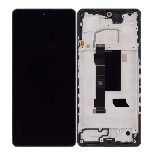 Xiaomi Poco X5 Pro, Redmi Note 12 Pro 5G Display And Digitizer With Frame Black Service Pack