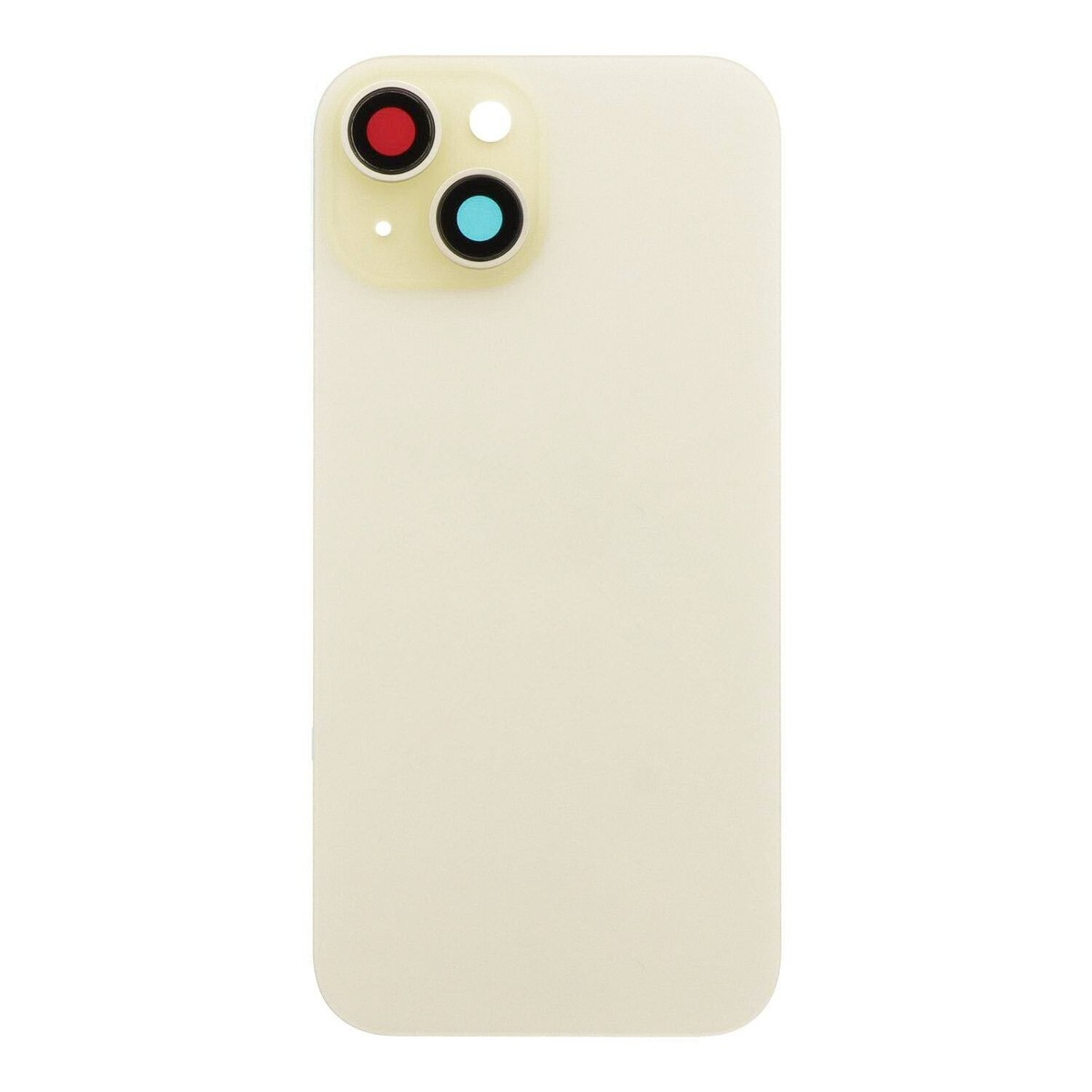 Apple iPhone 15 Back Glass Without NFC, Enlarged Camera Frame Yellow OEM