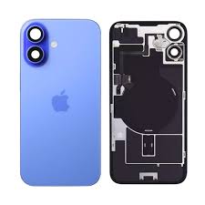 Apple iPhone 16 Backcover Glass - With Flash Light Flex + Magsafe Magnets + Wireless Charging Flex - Ultramarine Blue PULLED