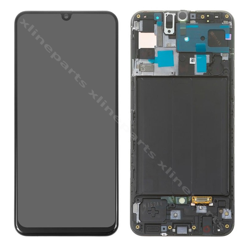 LCD Complete Frame Samsung A50 A505 black (Service Pack)