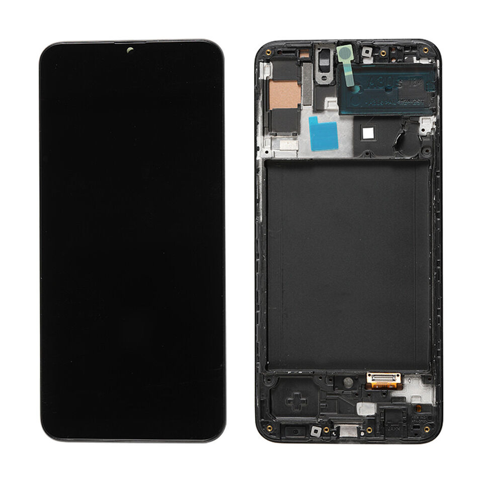 LCD Complete Frame Samsung A30s A307 black soft OLED