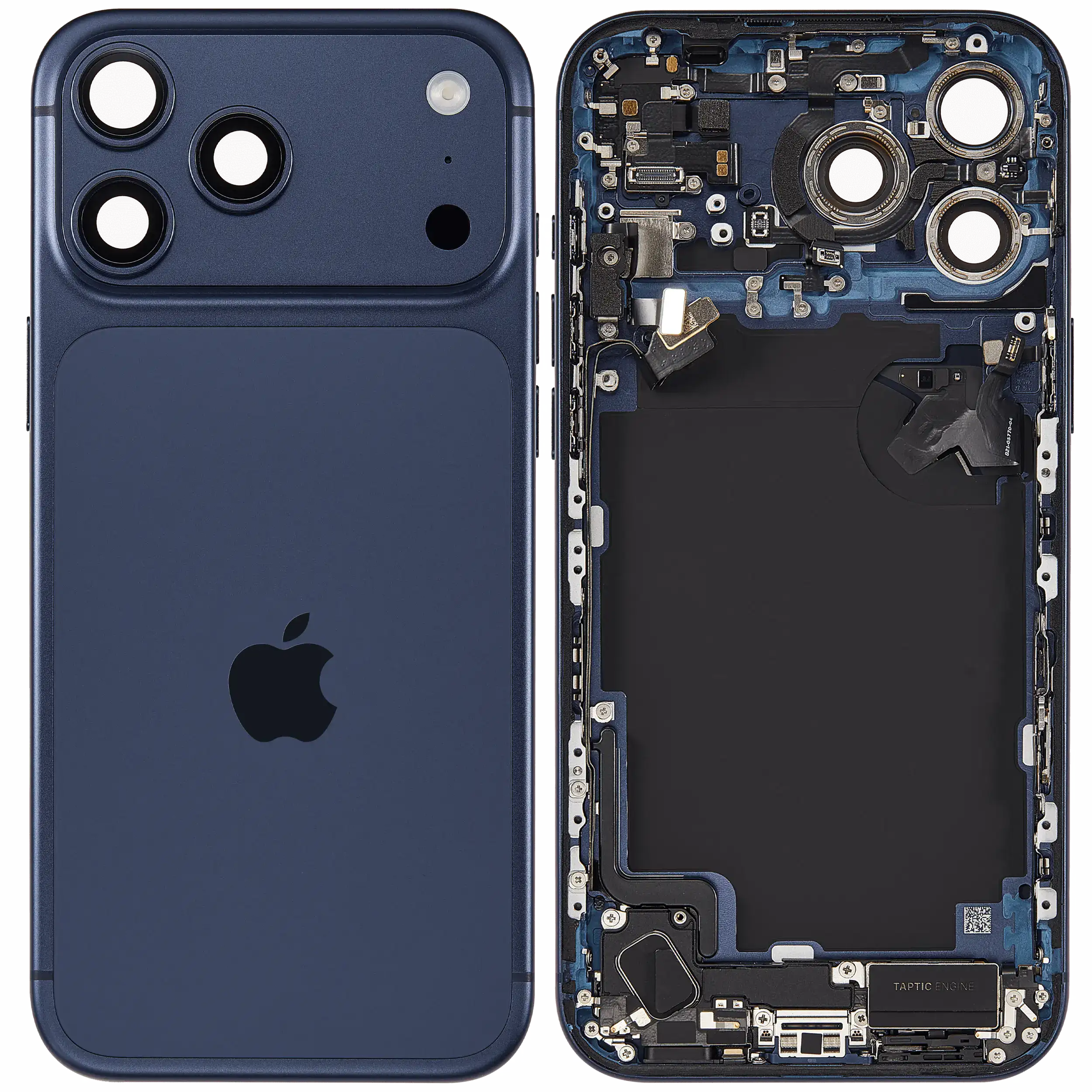 Apple iPhone 17 Pro Backcover - Pulled - Backcover Glass + Frame + Small Parts - Deep Blue