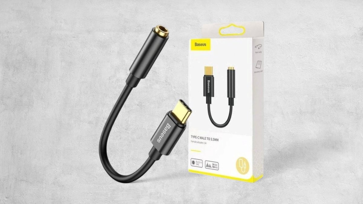 Baseus Headphone Adapter Type-c To 3.5mm Female Adaptor L54 - Black