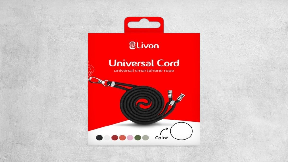 Livon Universal Cord Rope For Smartphones - Red