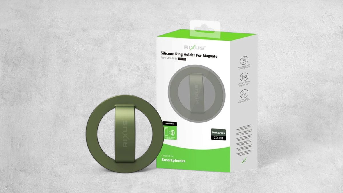 Rixus Rxph40d Suction Cup Mirror Phone Holder Dark Green