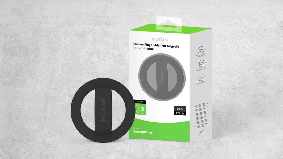 Rixus Rxph40b Suction Cup Mirror Phone Holder Black