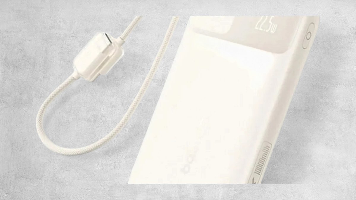 Baseus Powerbank 22.5W 10000mAh + Display EnerFill FC11 Beige