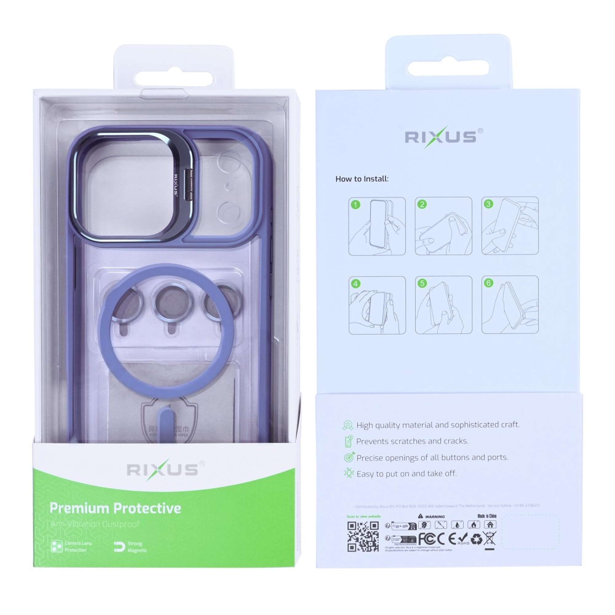 Rixus Classic 03 Case With MagSafe For Apple iPhone 17 Pro Light Purple