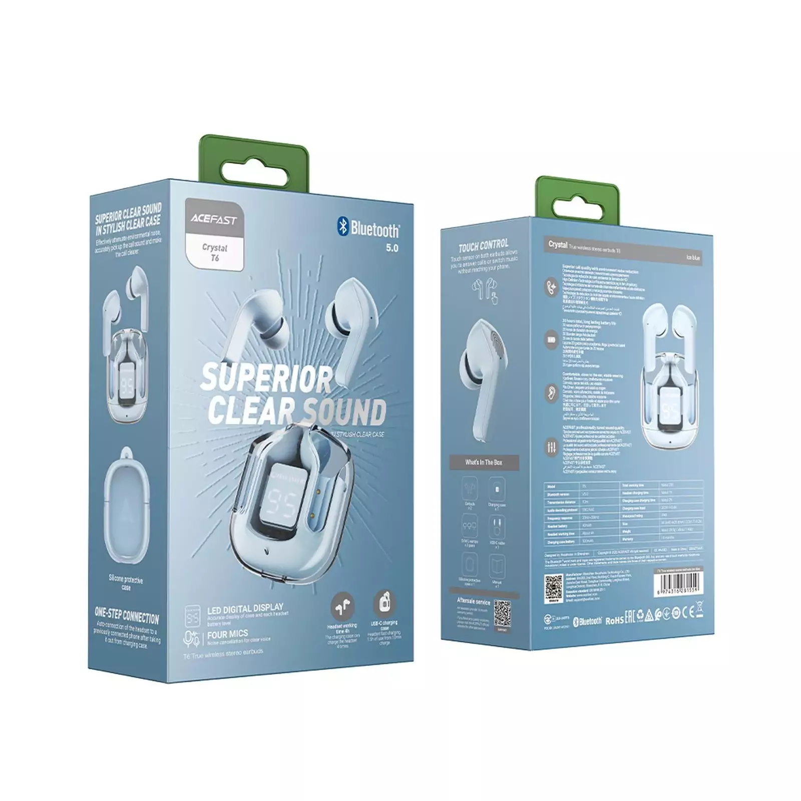 Headphones Acefast T6 TWS Bluetooth In-Ear Wireless