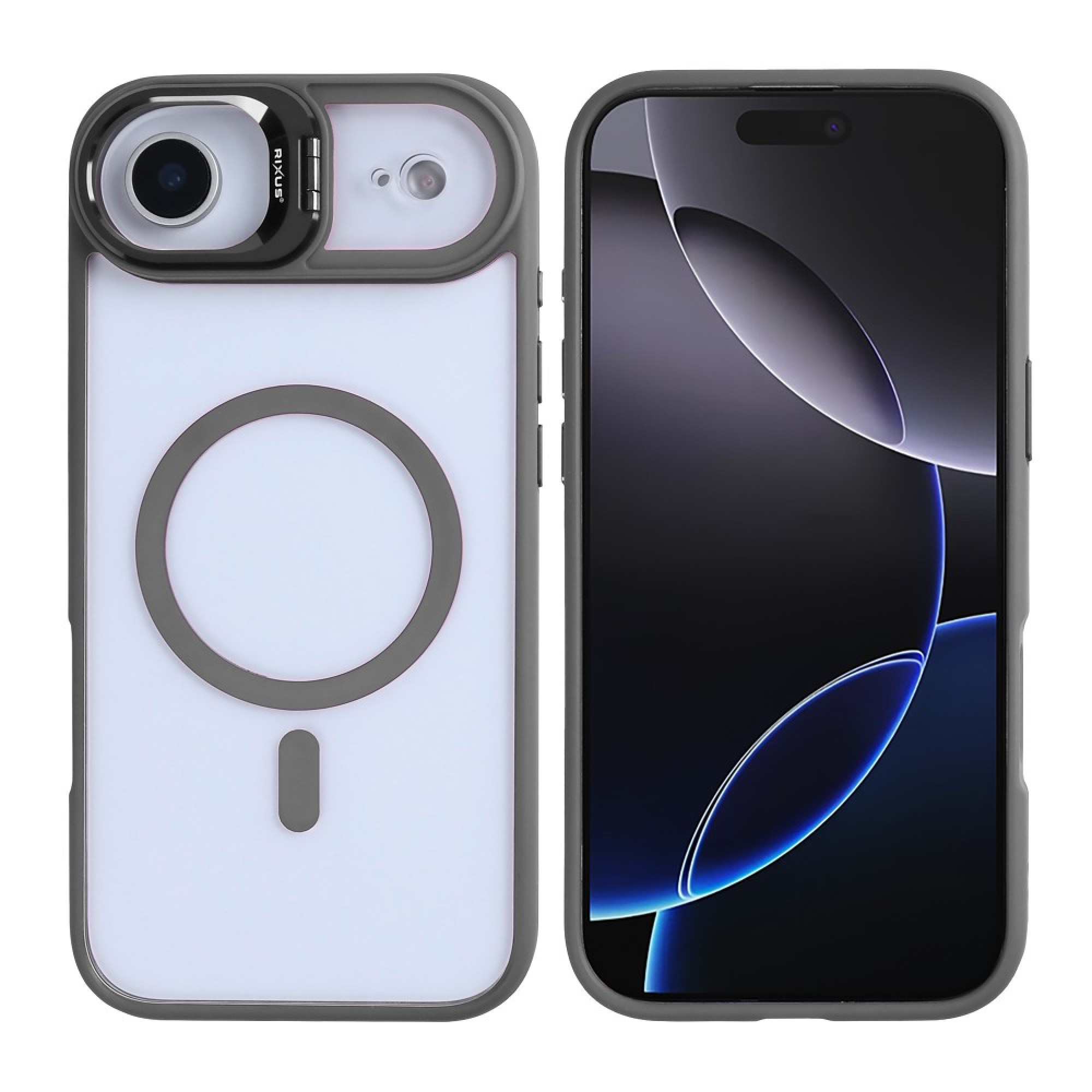 Rixus Classic 03 Case With MagSafe For Apple iPhone 17 Air Titanium Grey