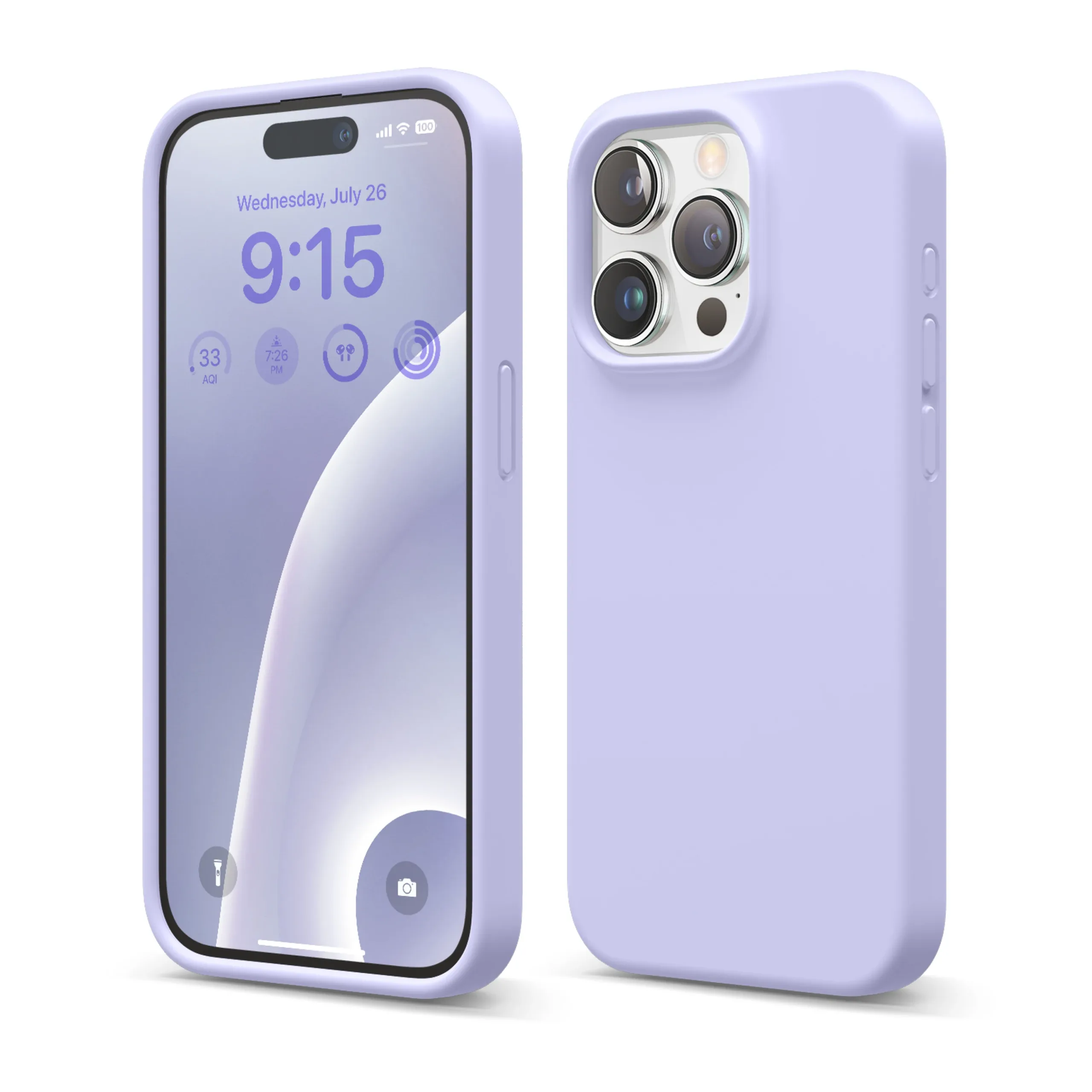 Premium Silicone Case for iPhone 15 Pro  Color: Purple