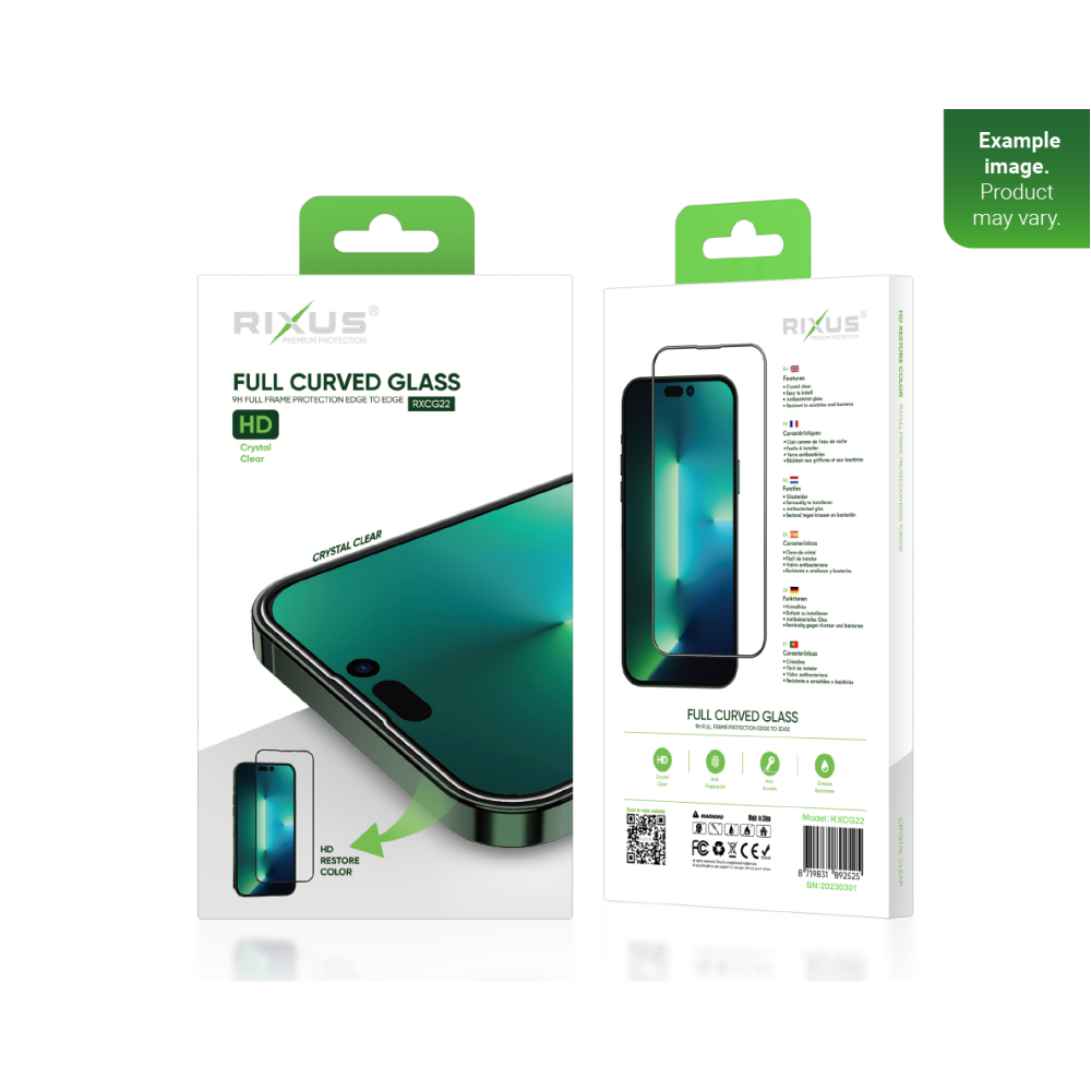 Rixus Clear HD Full Curved Edge Tempered Glass For Samsung Galaxy A53 5G