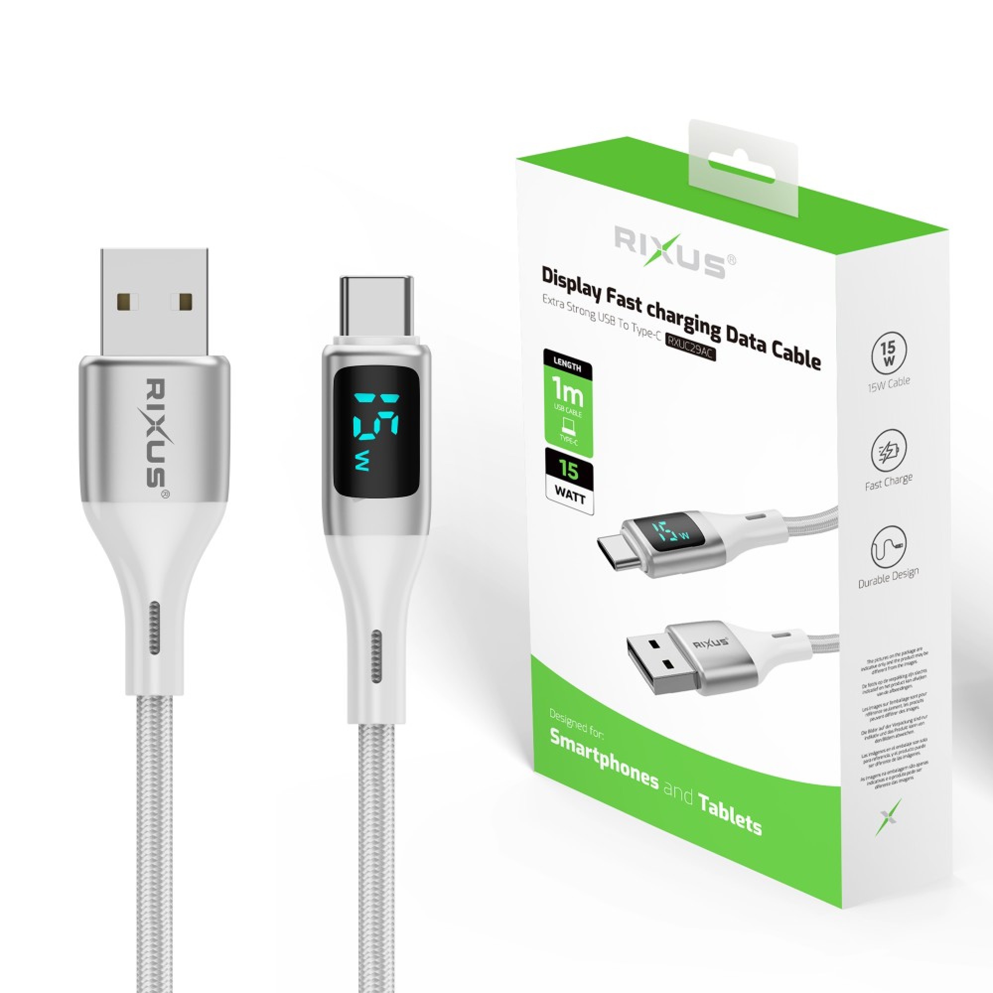 RIXUS EXTRA STRONG USB TO TYPE -C RXUC29AC