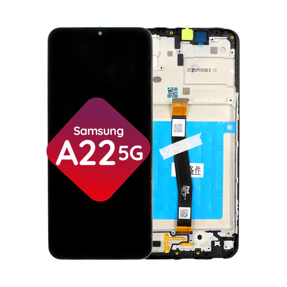 Samsung Galaxy A22 5G A226B Display And Digitizer With Frame Black SERVICE PACK
