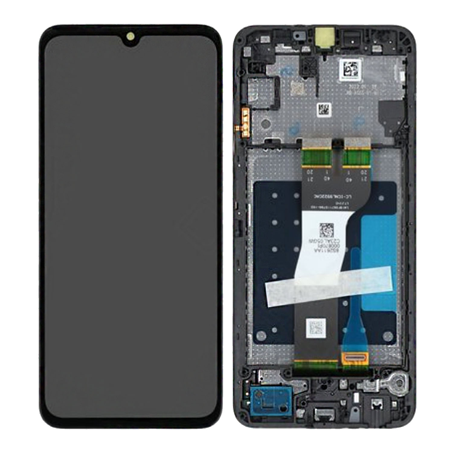 Samsung SM-A057F Galaxy A05s LCD Display + Touchscreen + Frame - GH81-24364A/GH81-24365A/GH83-10391A - Black