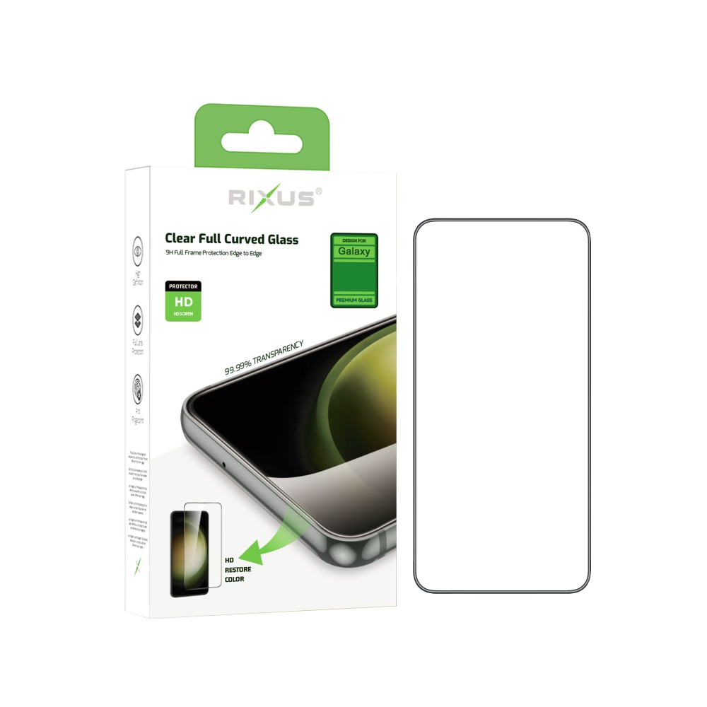 Rixus Clear HD Full Curved Edge Tempered Glass For Samsung Galaxy A15 4G, A15 5G