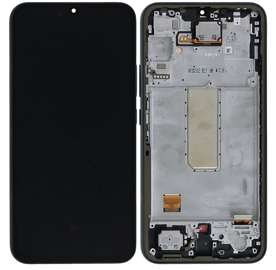 Samsung Galaxy A54 5G A546B Display And Digitizer With Frame Black Service Pack