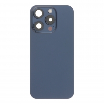 Apple iPhone 15 Pro Back Glass Without NFC, Enlarged Camera Frame Blue Titanium OEM