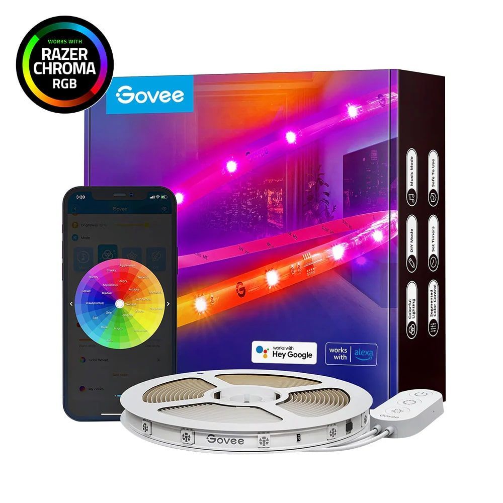 GOVEE H612A RGBIC STRIP LIGHT 5 WITH PROTECTIVE COAT (5M)