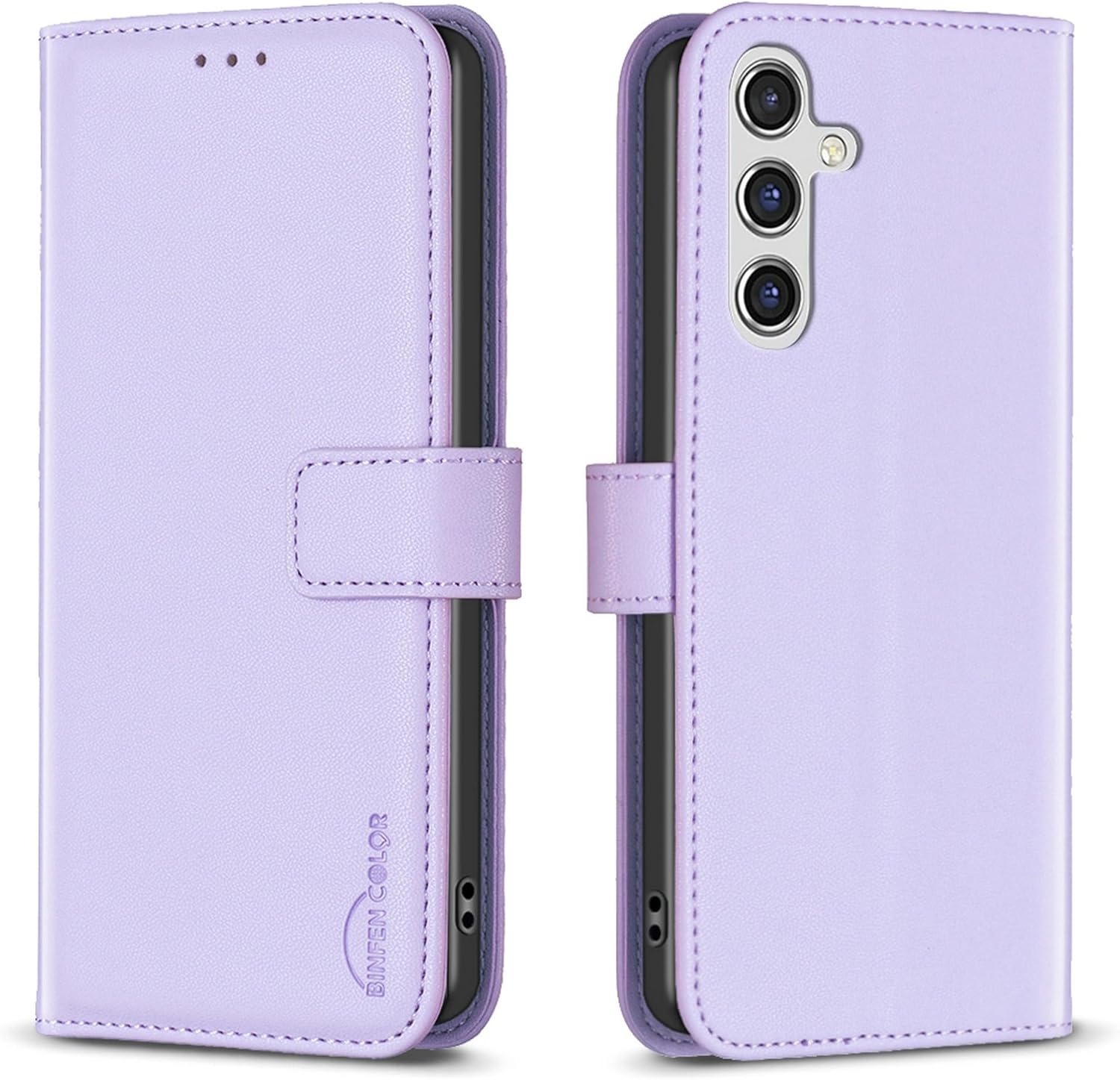 OSNCG for Galaxy A14 5G Case Compatible with Samsung Galaxy A14 5G Phone Case Cover [Leather PU + Soft Silicone Inner Shell] YXBF17-purple