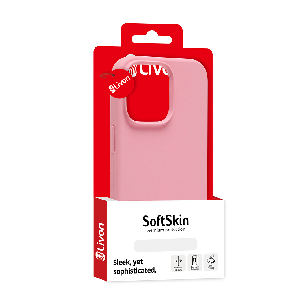 Livon iPhone 15 Pro Max SoftSkin - Rose Pink