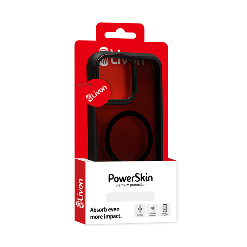 Livon iPhone 15 Pro Max PowerSkin - Onyx Black