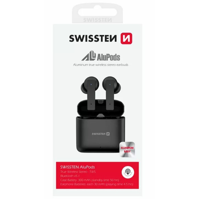 BLUETOOTH TWS EARPHONES SWISSTEN ALUPODS PRO - ANJ