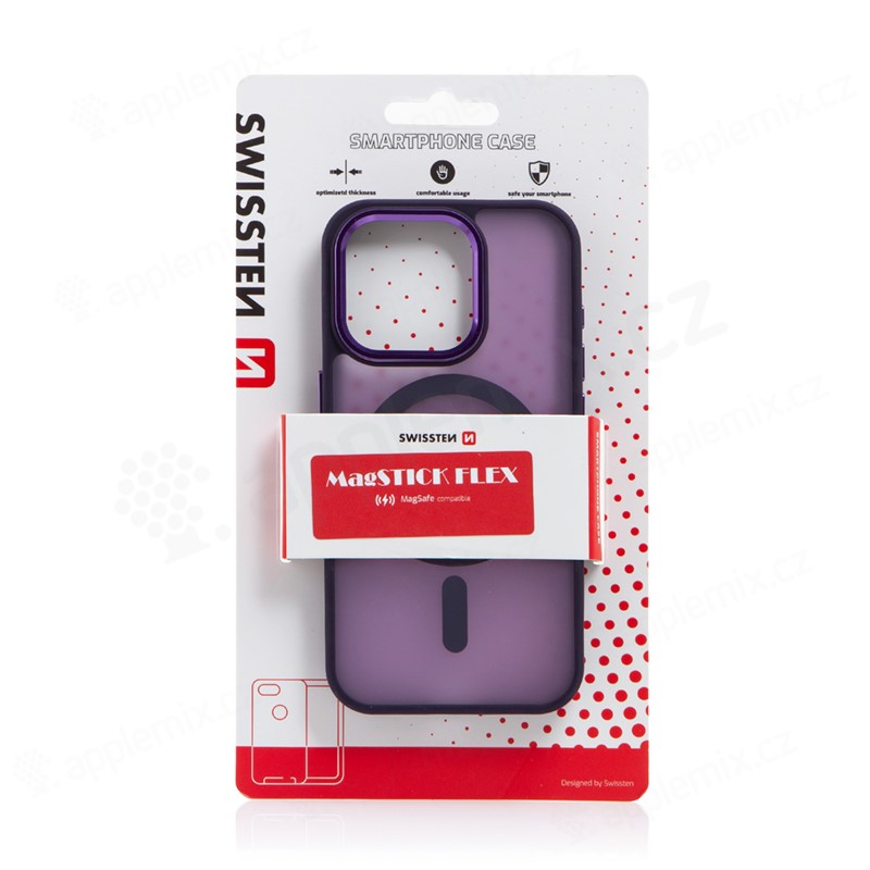 Kryt SWISSTEN MagStick Flex pro Apple iPhone 14 Pro  - MagSafe - fialový (6)