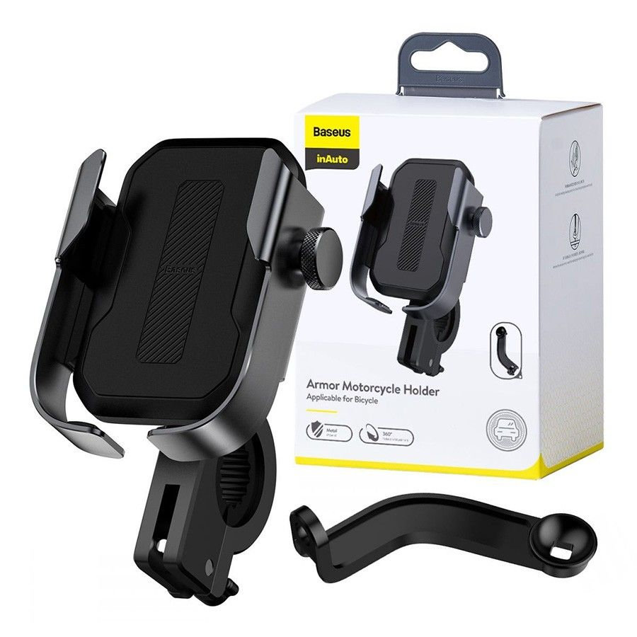 SUKJA-01 Baseus Armor Motorcycle holder（Applicable for bicycle）Black
