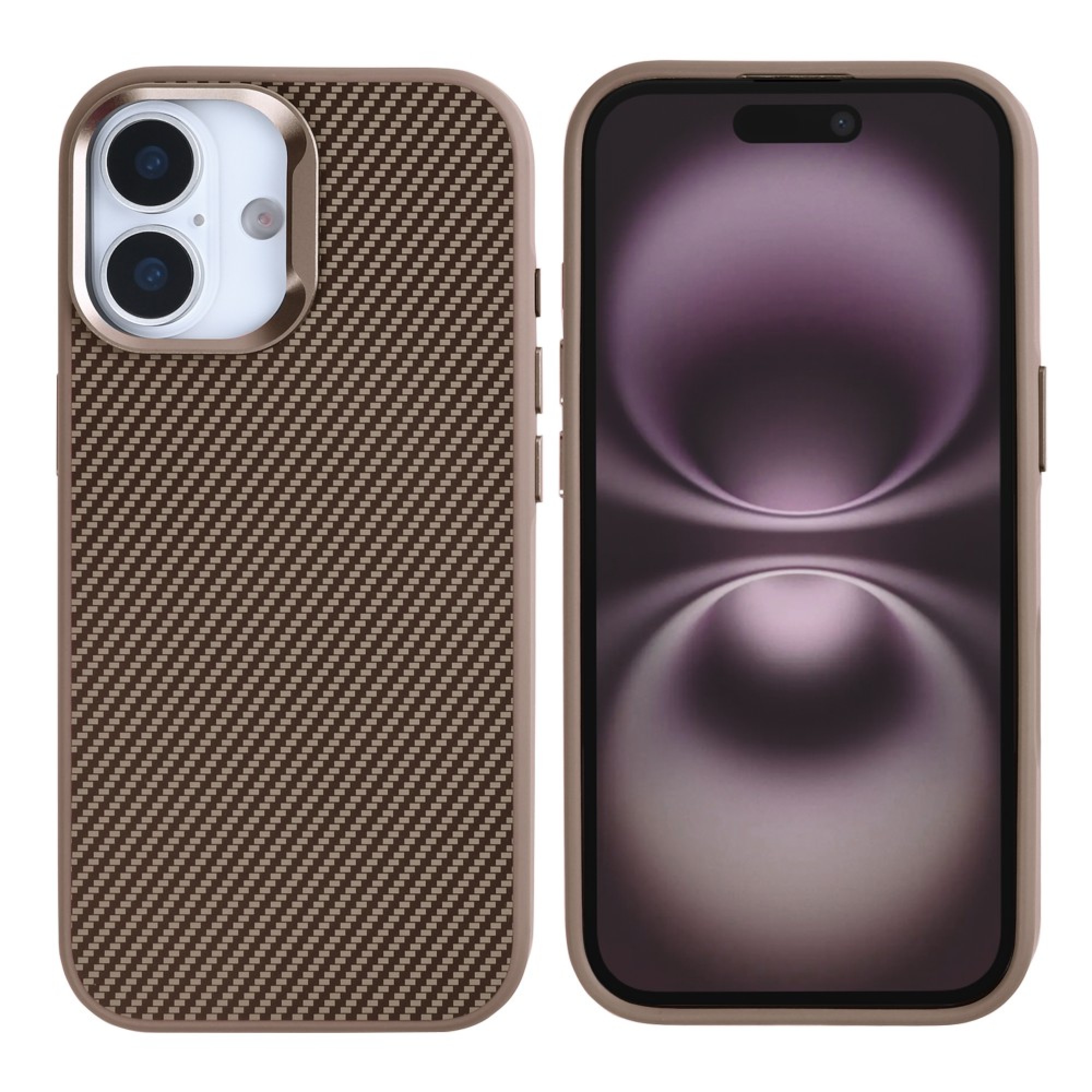 Rixus Mag Carbon With MagSafe For Apple iPhone 17 Brown