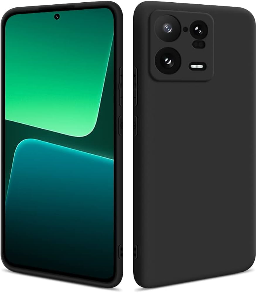 Kapa Matte Lens Protective Flexible Back Cover for Xiaomi 13 PRO (5G) | Slim Silicone with Soft Lining Shockproof Full Body Bumper Case (Black)