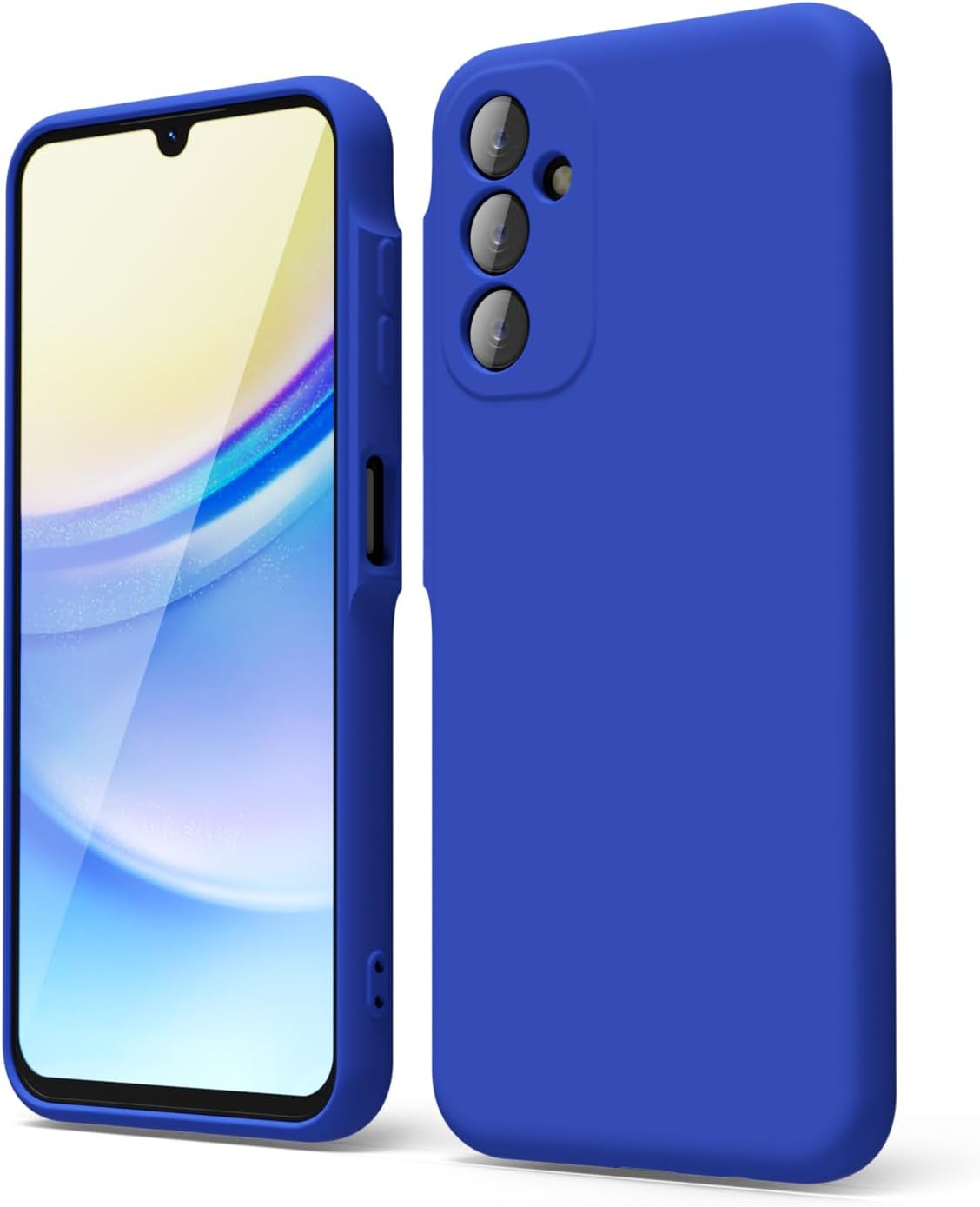 oakxco for Samsung Galaxy A15 5G Case Liquid Silicone, Soft Rubber Gel Elegant Thin Slim TPU Matte Smooth Case with Camera Lens Cover for Men Boy, Royal Blue
