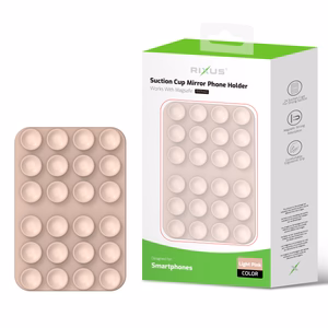 Rixus RXPH40 Suction Cup Mirror Phone Holder Light Pink
