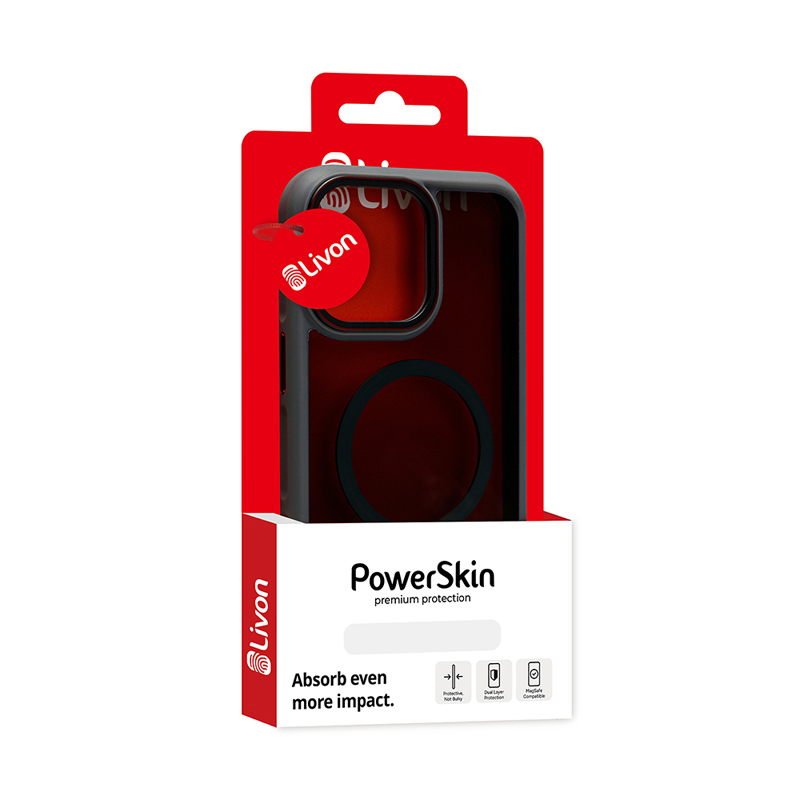 Livon iPhone 15 Pro Max PowerSkin - Cloud Gray