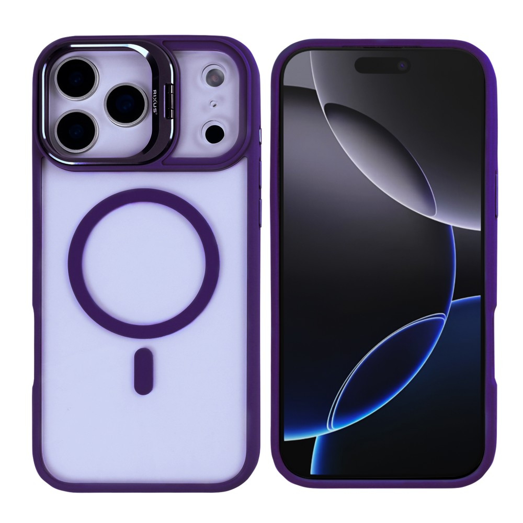 Rixus Classic 03 Case With MagSafe For Apple iPhone 17 Pro Deep Purple