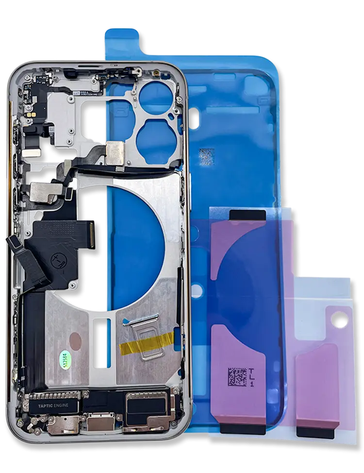 Apple iPhone 15 Pro Backcover - Pulled - Backcover Glass + Frame + Small Parts - Blue