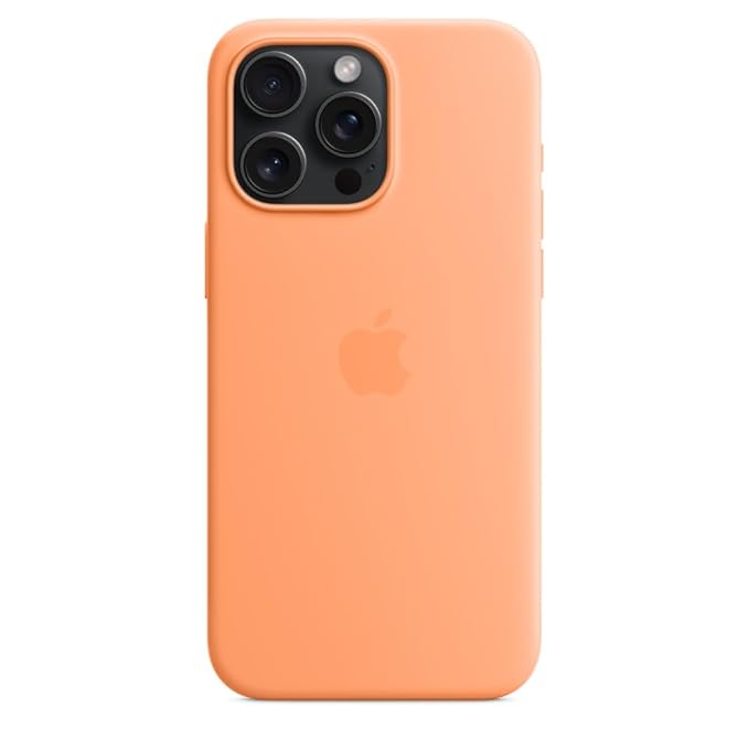 Apple iPhone 15 Pro Max Silicone Case with MagSafe - Orange Sorbet ​​​​​​​